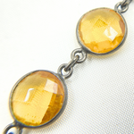 Load image into Gallery viewer, Hydro Quartz Round Shape Bezel Oxidized Wire Chain. HQ3
