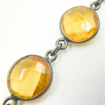 Load image into Gallery viewer, Hydro Quartz Round Shape Bezel Oxidized Wire Chain. HQ3