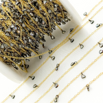 Load image into Gallery viewer, Cubic Zirconia Triangle 3mm Shape Dangle Chain. CZ7