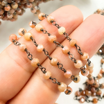 Load image into Gallery viewer, Coated Peach Quartz Wire Chain. CQU26