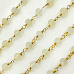 Load image into Gallery viewer, Natural Chalcedony Gold Plated Wire Chain. PCL14

