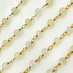 Load image into Gallery viewer, Natural Chalcedony Gold Plated Wire Chain. PCL14