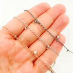 Load image into Gallery viewer, Cubic Zirconia Triangle 3mm Shape Dangle Chain. CZ7