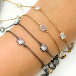 Load image into Gallery viewer, Cubic Zirconia Square Shape Connected Chain.