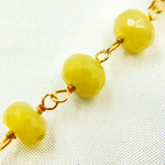 Load image into Gallery viewer, Yellow Opal Gold Plated Wire Chain. OPA11