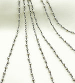 Load image into Gallery viewer, Grey Freshwater Pearl Wire Wrap Chain. PRL30