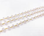 Load image into Gallery viewer, Rose Quartz Wire Wrap Chain.