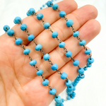 Load image into Gallery viewer, Turquoise Oxidized Wire Chain.