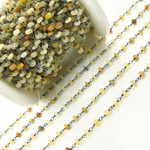 Load image into Gallery viewer, Ethiopian Opal Oxidized Wire Chain. ETH4
