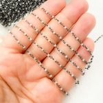 Load image into Gallery viewer, White Zircon Oxidized Wire Chain