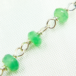 Load image into Gallery viewer, Chrysoprase Sterling Silver Wire Chains
