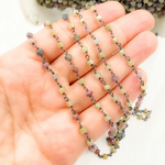 Load image into Gallery viewer, Multi Sapphire Oxidized Wire Chain. MSA23