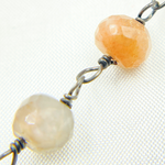 Load image into Gallery viewer, Multi Moonstone Oxidized Wire Chain. MMS18