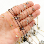 Load image into Gallery viewer, Cubic Zirconia Triangle 4mm Shape Dangle Chain. CZ6