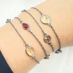 Load image into Gallery viewer, Multi Stone with Organic Shape Wire Wrap Chain. MGS14