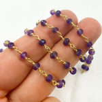 Load image into Gallery viewer, Amethyst Gold Plated 925 Sterling Silver Wire Chains