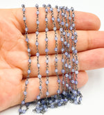 Load image into Gallery viewer, Tanzanite Wire Wrap Chain. TAN5
