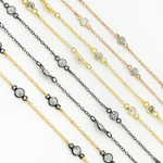 Load image into Gallery viewer, Cubic Zirconia Round Shape Connected Chain. CZ62