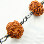 Load image into Gallery viewer, Wood - Rudraksha Oxidized 925 Sterling Silver Wire Chain. WO3