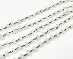 Load image into Gallery viewer, White Moonstone Oxidized Wire Chain. WMS24