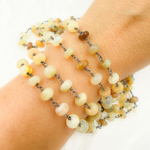 Load image into Gallery viewer, Ethiopian Opal Oxidized Wire Chain.