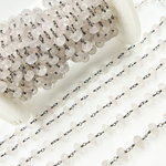 Load image into Gallery viewer, Rose Quartz Oxidized Wire Chain. RQ3