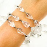 Load image into Gallery viewer, Crystal Tear Drop Shape Oxidized Wire Chains