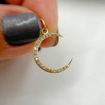 Load image into Gallery viewer, GDP70B. 14K Solid Gold Diamond Moon Charm