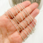 Load image into Gallery viewer, Labradorite 925 Sterling Silver Wire Chain. LAB104