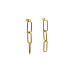 Load image into Gallery viewer, EFZ52394. 14k Solid Gold Paperclip Dangle Earrings