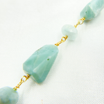 Load image into Gallery viewer, Larimar Gold Plated Wire Chain. LAR2
