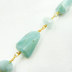 Load image into Gallery viewer, Larimar Gold Plated Wire Chain. LAR2