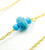 Load image into Gallery viewer, Turquoise Wire Wrap Chain. TRQ13
