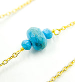 Load image into Gallery viewer, Turquoise Wire Wrap Chain. TRQ13