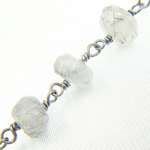 Load image into Gallery viewer, Black Rutile Quartz Oxidized Wire Chain. BRU1