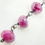 Load image into Gallery viewer, Coated Red Quartz Oxidized Wire Chain. CQU35