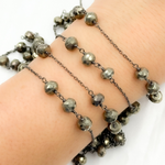 Load image into Gallery viewer, Pyrite Oxidized Connected Wire Chain. PYR18