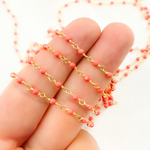 Load image into Gallery viewer, Coral Gold Plated Wire Chain. COR12