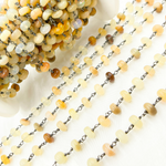 Load image into Gallery viewer, Ethiopian Opal Oxidized Wire Chain. ETH7