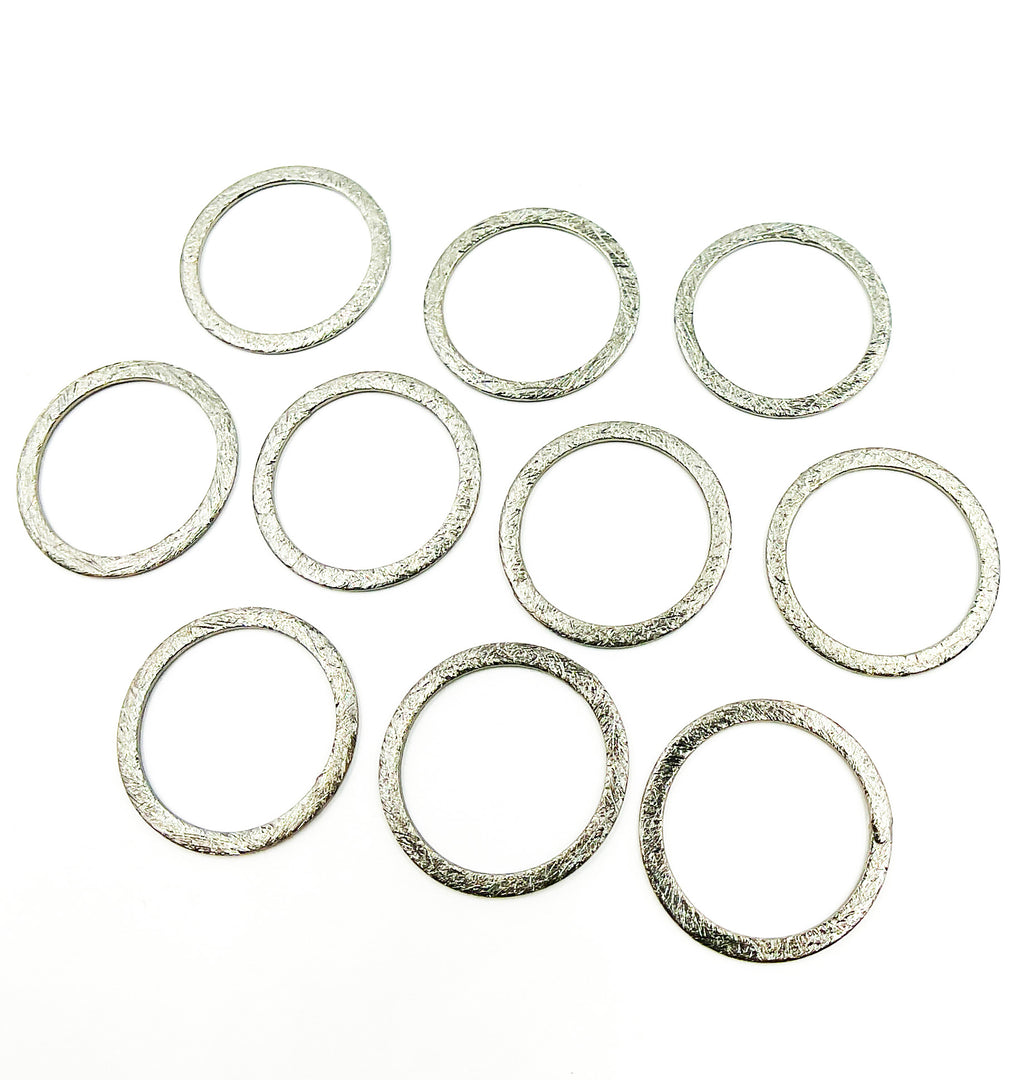 Oxidized 925 Sterling Silver Circle 20mm. OXBS3
