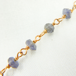 Load image into Gallery viewer, Iolite Rose Gold Plated Wire Chain. IOL4