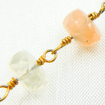 Load image into Gallery viewer, Multi Moonstone Gold Plated 925 Sterling Silver Wire Chain. MMS19