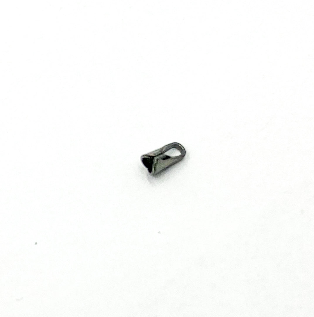 Black Rhodium 925 Sterling Silver End Cap 1.5mm & 2mm
