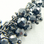 Load image into Gallery viewer, Hematite Closer Cluster Dangle Oxidized Wire Chain. HEM6