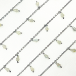 Load image into Gallery viewer, Labradorite Drop Dangle Oxidized Wire Chain