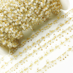 Load image into Gallery viewer, Crystal Cluster Dangle Gold Plated Wire Chain. CR31