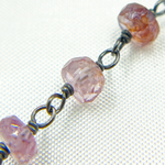 Load image into Gallery viewer, Multi Sapphire Ombre Oxidized Wire Chain. MSA14