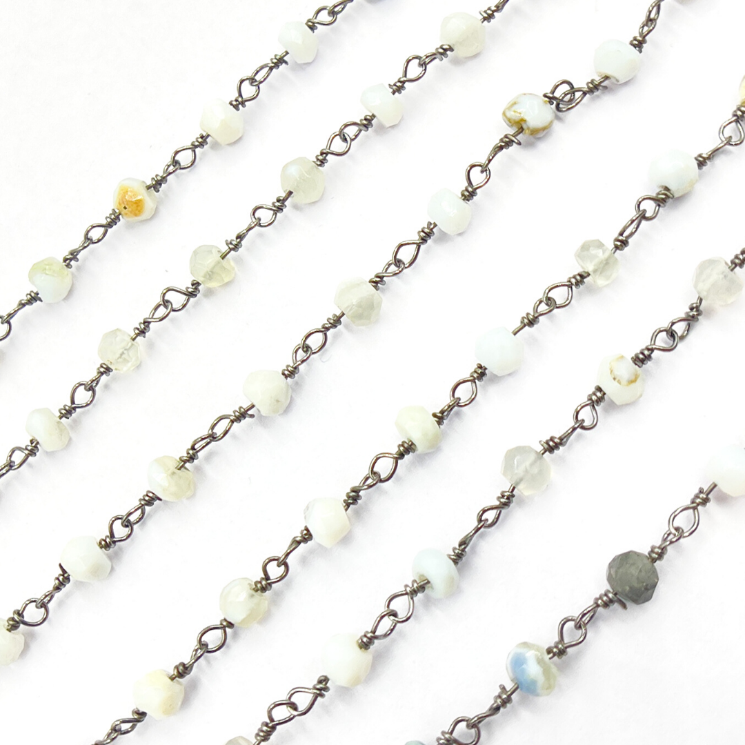 Blue Lace Agate  Wire Chain