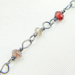 Load image into Gallery viewer, Multi Tunduru Sapphire Oxidized Wire Chain. MSA7