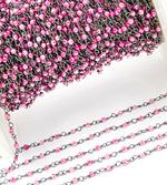 Load image into Gallery viewer, Coated Red Quartz Wire Wrap Chain. CQU19